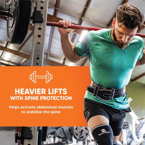 ProFitness Weight Lifting Belt for Men & Women - Premium 4" Wide Weight Belt for Men & Women Functional Fitness - Squat Belts for Men & Women Back Support, Deadlift & Powerlifting - Image 5