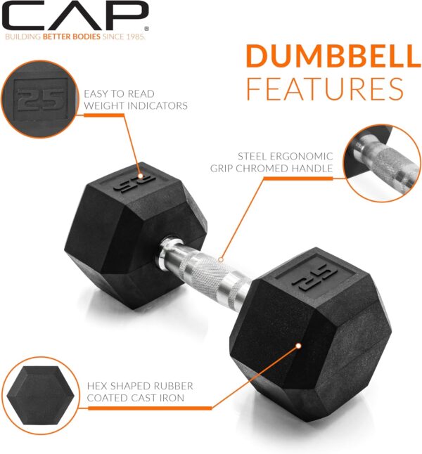 CAP Barbell Coated Dumbbell Weight Pairs | Multiple Options - Image 3