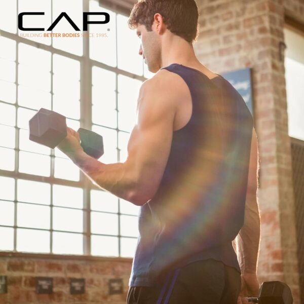 CAP Barbell Coated Dumbbell Weights with Padded Grip, Single, 35 LBS - Image 5