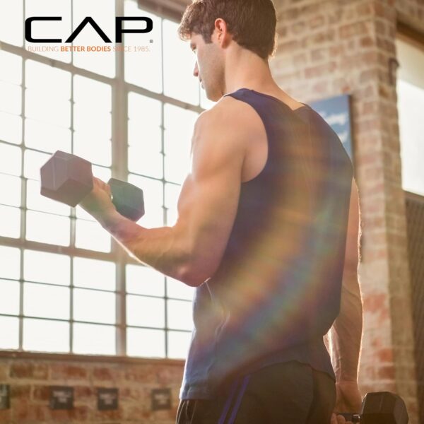 CAP Barbell Coated Dumbbell Weights with Padded Grip, Single, 80 Pounds - Image 5