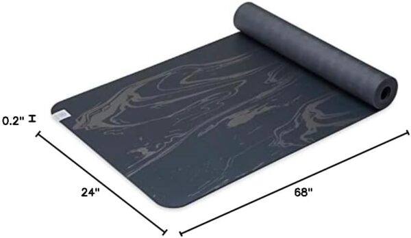 Gaiam Dry-Grip Yoga Mat - 5mm Thick Non-Slip Exercise & Fitness Mat for Standard or Hot Yoga, Pilates and Floor Workouts - Cushioned Support, Non-Slip Coat - 68 x 24 Inches - Image 11