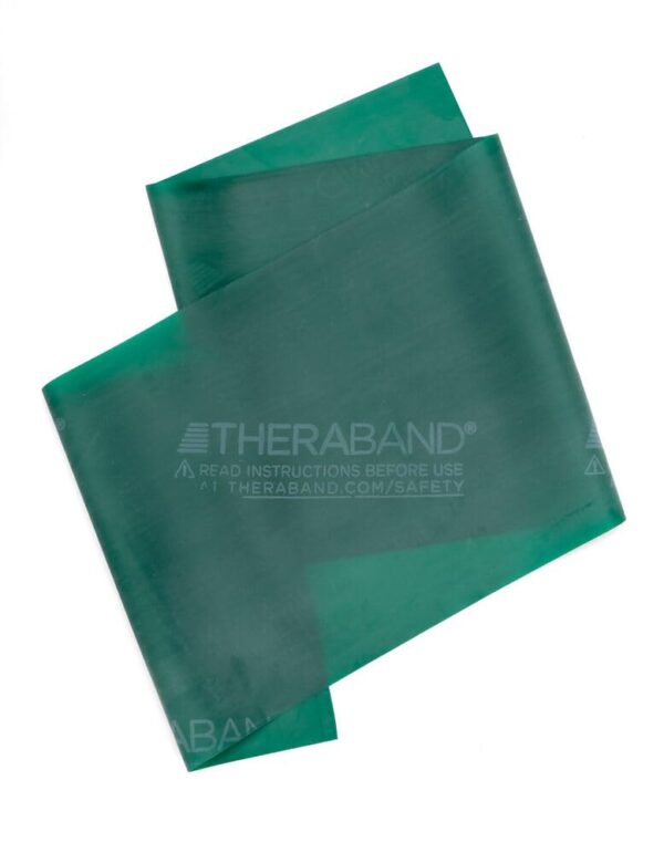 THERABAND Professional Latex Resistance Bands For Rehabilitation, Portable Fitness and Workout, Home Exercise, 5 Foot, Green, Heavy, Level 4, Individual Package - Image 8