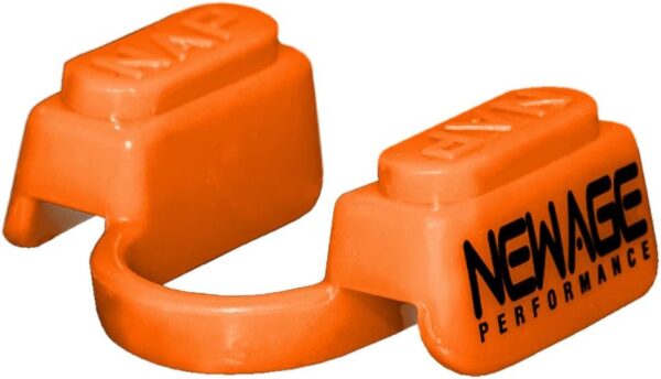 New Age Performance 5DS Universal Fitness Mouthpiece, Increase Athletic Performance for Endurance, Weightlifting & All Non-Contact Sports, Orange