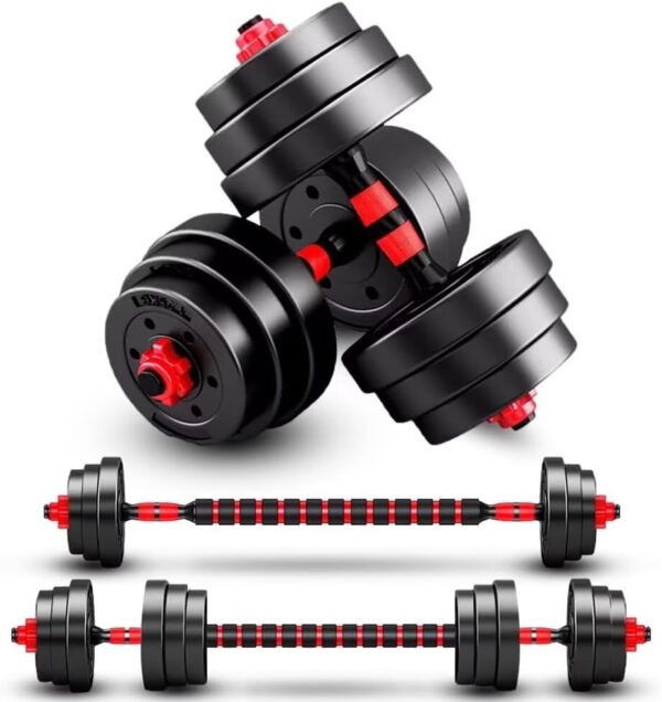 Adjustable-Dumbbells-Sets,Free Weights-Dumbbells Set of 2 Convertible To Barbell A Pair of Lightweight for Home Gym,Women and Men Equipment