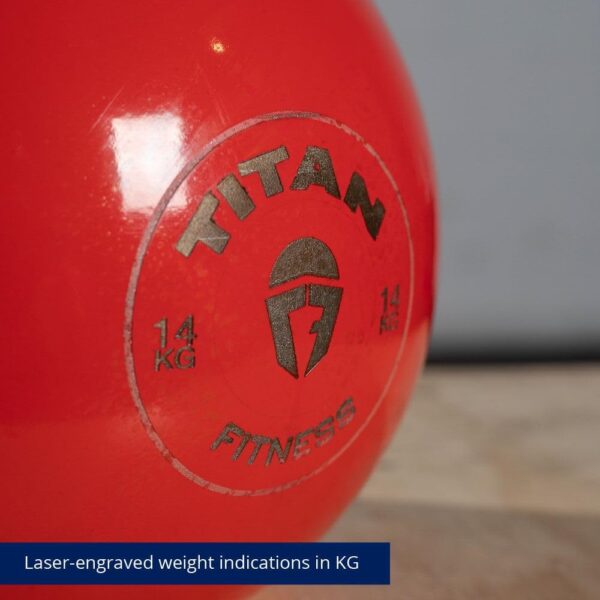 Titan Fitness Competition Kettlebell, Single Piece Casting, KG Markings, Full Body Workout - Image 4