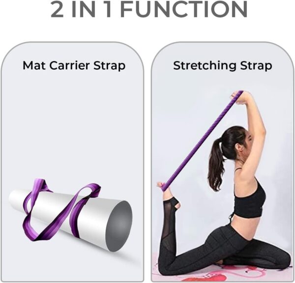 Yoga Mat Carrier Strap | Yoga Mat Holder Straps | Adjustable Mat Holder Sling for Carrying Mats | Yoga Mat Strap - Image 4