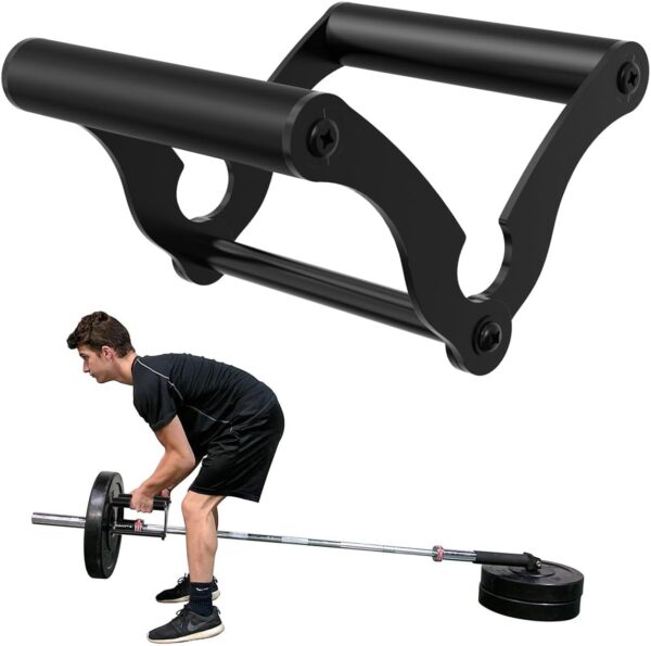 V Bar Landmine Handle Attachment for Barbell Bar, Solid Multi-Grip Landmine Handle Attachment with Non-Slip Rubber Handle, Fits Olympic Bars Strength Training Bars