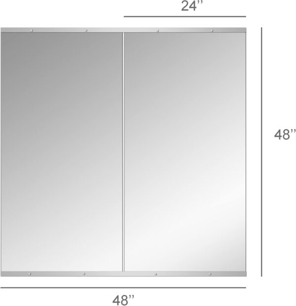 Delma Home Gym Mirror, 48''x24''x2PCS, Large Full Body Mirror for Yoga, Glass Frameless Mirror for Wall Mounted, Wall Mirror for Home Gym, Garage, Bedroom, Bathroom (Glass - 48''x24'' - 2PCS) - Image 5