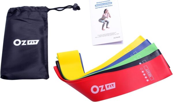 Resistance Loop Exercise Bands for Working Out, Women & Men Exercise with Instruction Guide and Carry Bag, for Whole-Body Fitness, Stretching, Physical Therapy, Strength Training - Image 7
