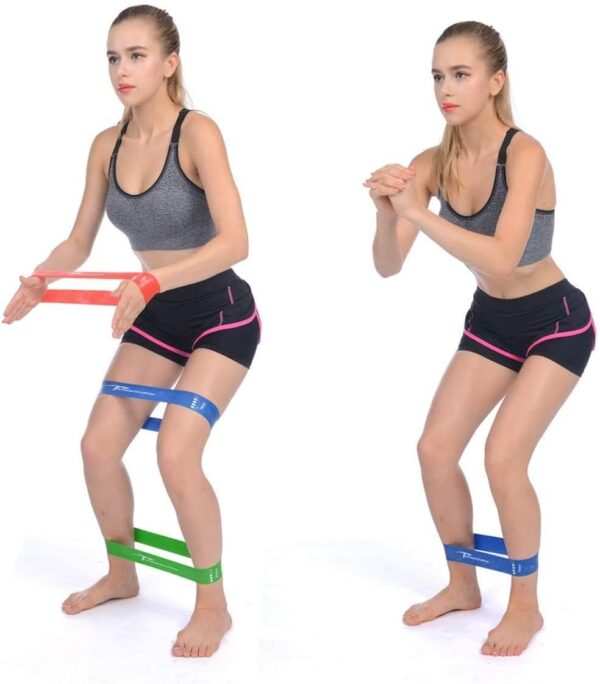 Resistance Loop Bands with Workout Poster 16.5”x 22.4”,Set of 5 Exercise Bands for Crossfit Workout and Physical Training - Image 5