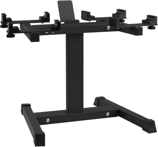 VEVOR Adjustable Dumbbell Stand, up to 160 Pound Home Fitness Rack and Stand with Media Rack, Safe and Convenient Dumbbell Weight Holder, Compact Dumbbell Storage Rack Perfect for Home Gym Strength Training - Image 9