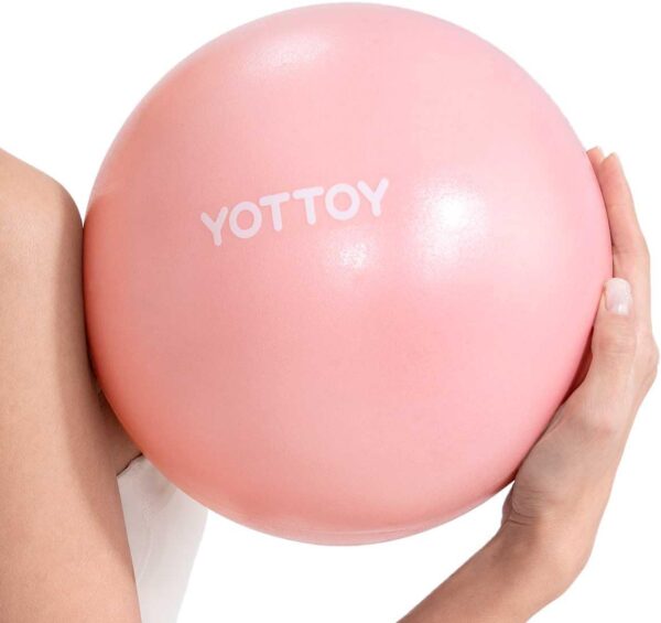 YOTTOY Pilates Ball, 10-inch Exercise Ball with Anti-Burst Technology for Stability, Stability Ball for Yoga, Pilates, Physical Therapy, Home Gym and Office Fitness Equipment