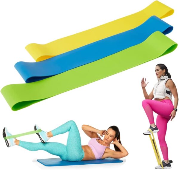 Beachbody Resistance Bands for Booty and Thigh Workouts, Unisex Strength Workout Exercise Loops for Women & Men, Light, Medium & Heavy Resistance Levels, 12 Inch, 3 Pack