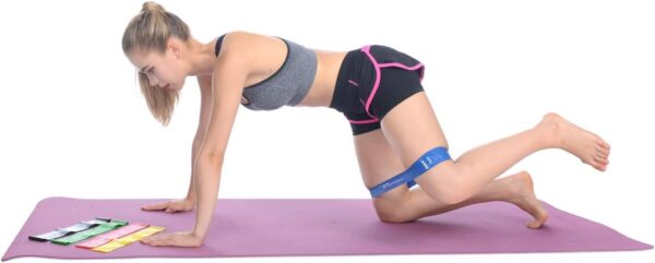 Resistance Loop Bands with Workout Poster 16.5”x 22.4”,Set of 5 Exercise Bands for Crossfit Workout and Physical Training - Image 4