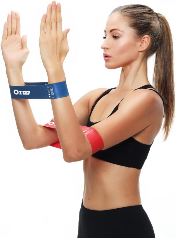 Resistance Loop Exercise Bands for Working Out, Women & Men Exercise with Instruction Guide and Carry Bag, for Whole-Body Fitness, Stretching, Physical Therapy, Strength Training - Image 6