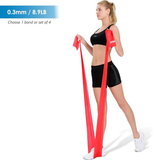 Exercise Bands for Physical Therapy | Resistance Band for Fitness, Yoga, Pilates | Long Resistance Bands for Working Out | Elastic Band for Exercise | Stretch Band - Image 4