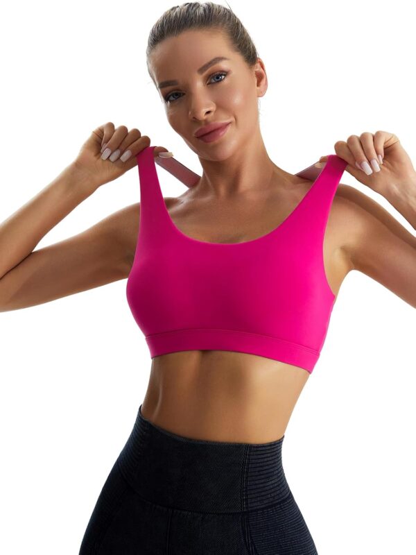 RUNNING GIRL High Impact Sports Bras for Women,Racerback Running Bra Workout Crop Tank Tops Longline Sports Bra Push up - Image 3