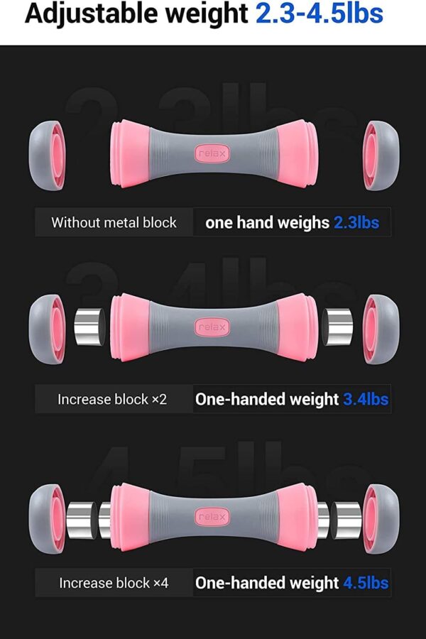 Nice C Adjustable Dumbbells Weights, Neoprene All-in-1 Options, Non-Slip, All-Purpose, Home, Gym, Office - Image 2