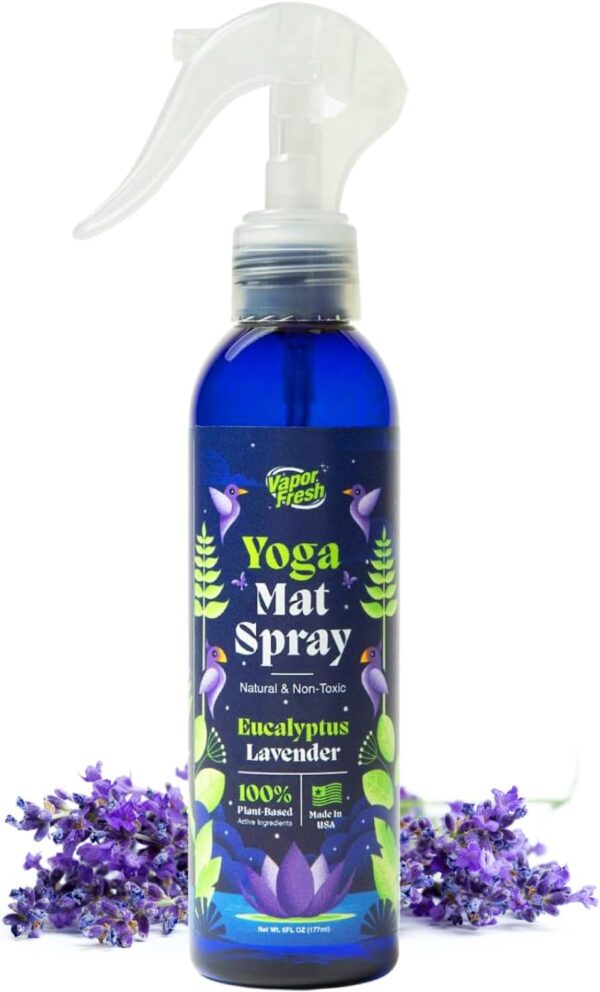 Yoga Mat Cleaner Spray - Eucalyptus Lavender - Plant Based Ingredients, 6oz (1-Pack)