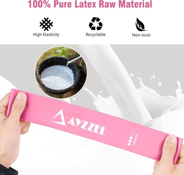 Resistance Bands for Working Out Women, Set of 5 Loop Bands for Exercise and for Workout with Free Carry Bag - Image 3