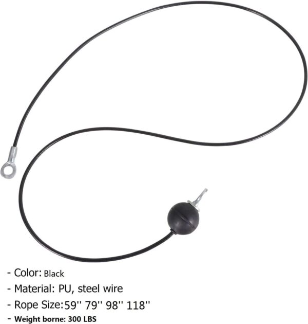 Fitness Pulley Cable,Replacement Cable Machine Accessories,Cable Pulley Attachments for Gym -Thick 5mm(0.2inch) Heavy Duty Steel Wire Rope for Home Gym Cable - Image 3