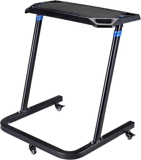 RAD Cycle Products Adjustable Bike Desk - Rolling Laptop Cart for Stationary Bike or Trainer - Exercise While Working or Watching TV - Standing Desk