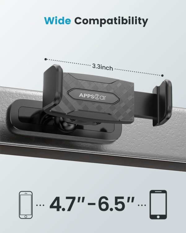 APPS2Car Gym Magnetic Phone Holder, 360 Adjustable, Compatible with 4.7-6.5" Smartphones, Alloy Base and Joint, Black - Image 6