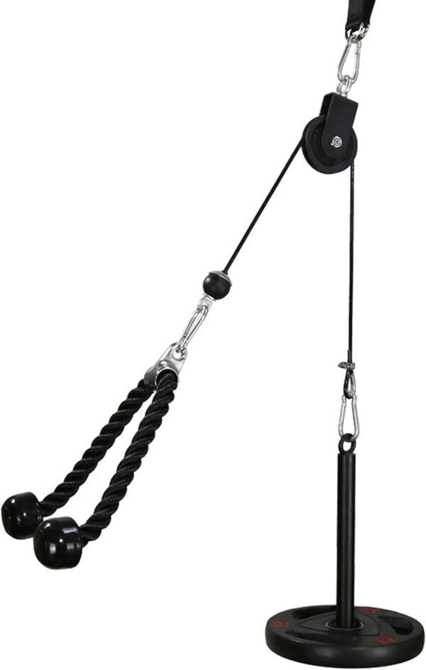 LFJ LAT Pull Down and Lift Weight Pulley System Cable Machine Pulley Attachment for Triceps Pull Down, Biceps Curl, Back, Forearm, Shoulder Home Gym Equipment