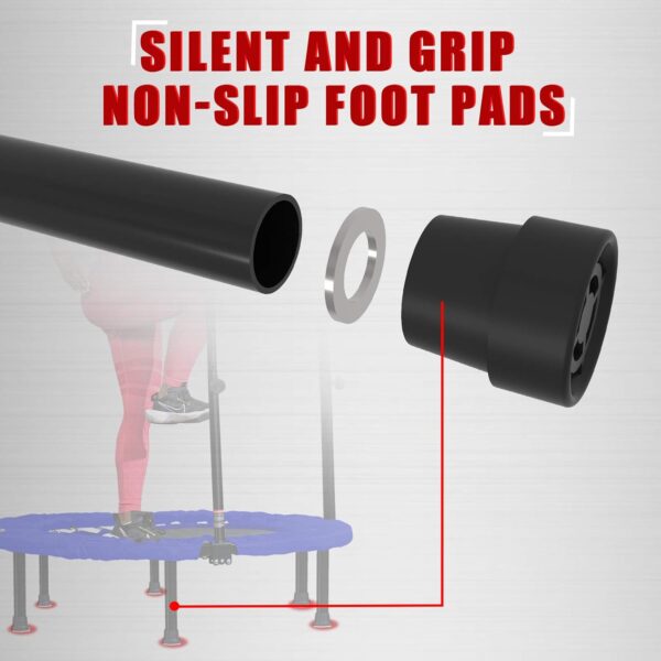 Kanchimi 40" 48" Folding Mini Fitness Indoor Exercise Workout Rebounder Trampoline with Handle, Max Load 330lbs - Image 6