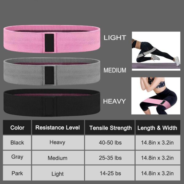 Resistance Bands for Working Out, Exercise Workout Bands for Women & Men, 3 Levels Elastic Stretch Bands for Exercise with Carry Bag for Physical Therapy, Home Fitness, Strength Training, Yoga - Image 2