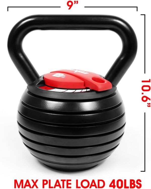 Yes4All Powder Coated Cast Iron Kettlebell Strength Training Kettlebells Weight Set for Full Body Workout, Home Gym - Image 7