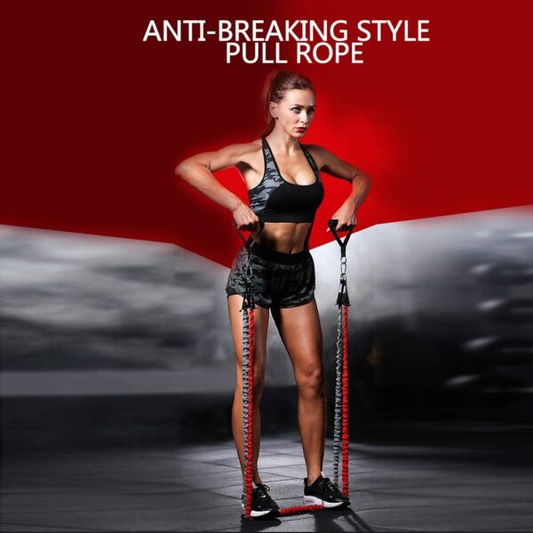 Resistance Band with Handle, Exercise Bands with Handles, Ideal for Strength Training, Muscle Toning, Physical Therapy - Image 3