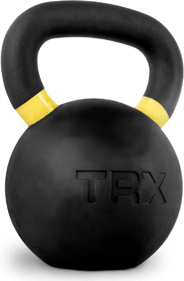 TRX Training Rubber-Coated Kettlebells, Ultra-Durable Heavy-Duty Bells, Wear-Resistant Fitness Weight Set