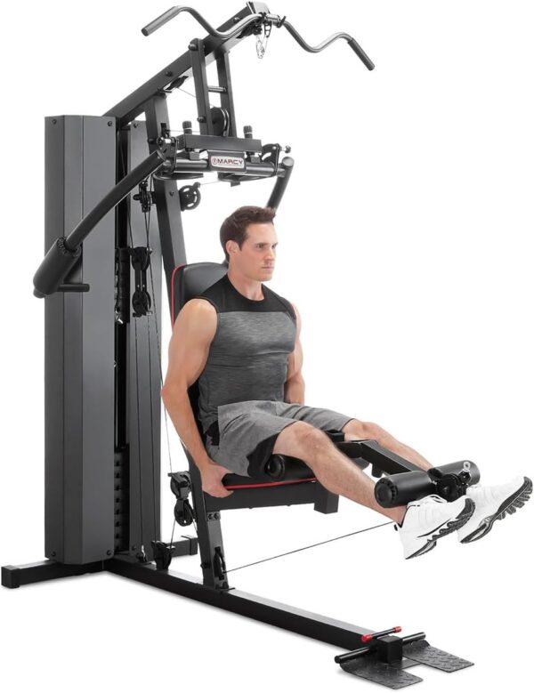 Marcy Multifunctional Workout Station 150lbs to 200lbs Stack Home Gym for Weightlifting and Bodybuilding