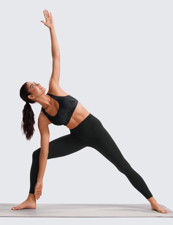 CRZ YOGA Women's Strappy Sports Bras Fitness Workout Padded Yoga Top Criss Cross Back Cami - Image 3
