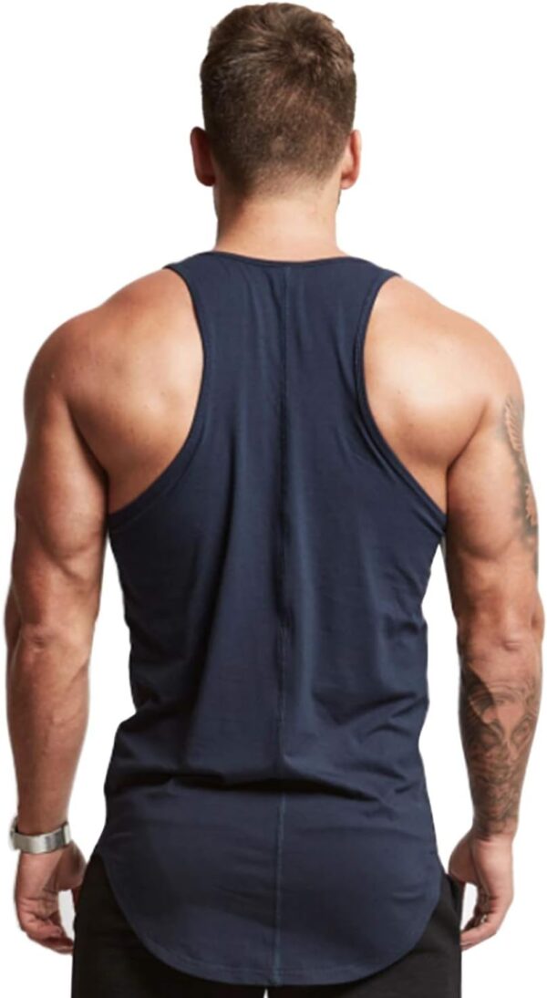 Mens Workout Stringer Tank Tops Fitness Performance Muscle Sleeveless Shirts Gym Training Bodybuilding Vest - Image 3