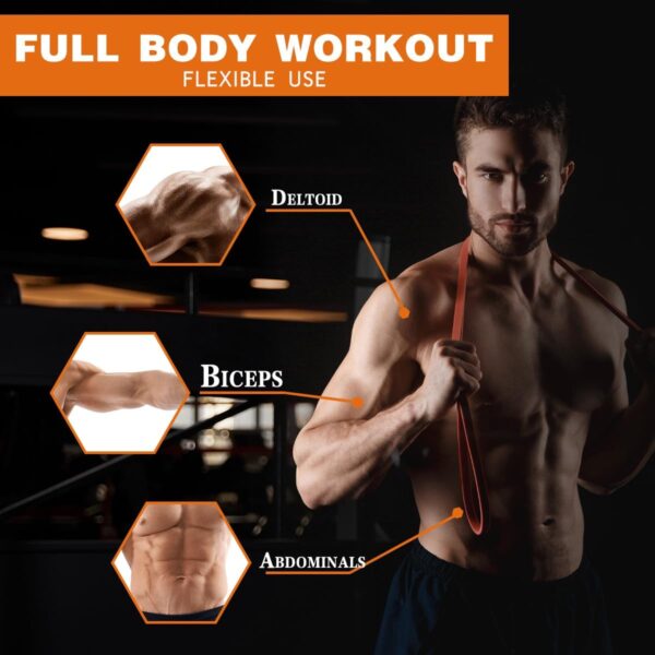 Resistance Bands,Pull Up Bands,Stretching Assist Bands Set for Men & WomenPortable Exercise, Muscle Training,Physical Therapy,Exercise Workout Bands for Working Out - Image 4