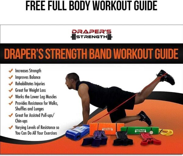 Draper's Strength Heavy Duty Resistance Stretch Loop Bands for Powerlifting Workout Exercise and Assisted Pull Ups - Image 8