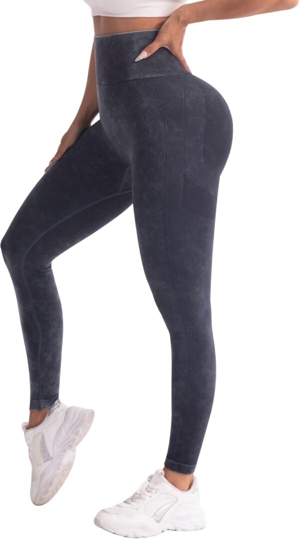 CHRLEISURE 3 Piece Workout Leggings Sets for Women, Gym Scrunch Butt Butt Lifting Seamless Leggings - Image 4