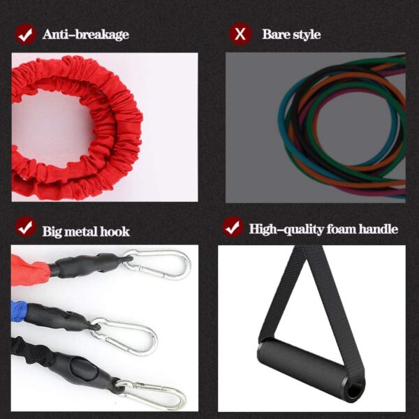 Resistance Band with Handle, Exercise Bands with Handles, Ideal for Strength Training, Muscle Toning, Physical Therapy - Image 4