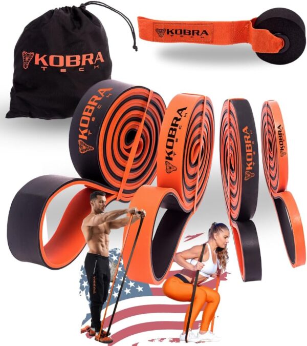 Durable Resistance and Pull Up Bands | Comprehensive Workout Bands Set with Included Door Anchor | Ideal for Muscle Training, Physiotherapy, and Body Shaping | Men's and Women's Ultimate Fitness Tool