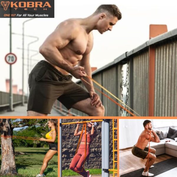 Durable Resistance and Pull Up Bands | Comprehensive Workout Bands Set with Included Door Anchor | Ideal for Muscle Training, Physiotherapy, and Body Shaping | Men's and Women's Ultimate Fitness Tool - Image 6
