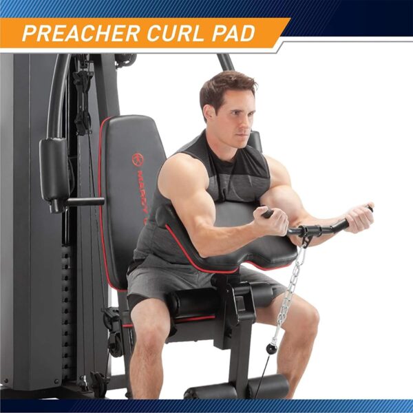 Marcy Multifunctional Workout Station 150lbs to 200lbs Stack Home Gym for Weightlifting and Bodybuilding - Image 5