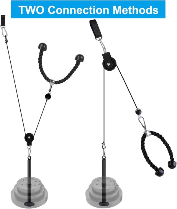 LFJ LAT Pull Down and Lift Weight Pulley System Cable Machine Pulley Attachment for Triceps Pull Down, Biceps Curl, Back, Forearm, Shoulder Home Gym Equipment - Image 3