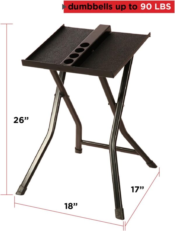 PowerBlock Large Compact Stand, Dumbbell Rack & Weight Rack, Folds Flat for Easy Storage, Use Expandable Dumbbells, Home Gym Strength Training - Image 3