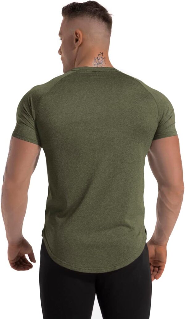 Men's 3pack Dry Fit Workout Gym Short Sleeve T Shirt Moisture Wicking Active Athletic Performance Running Shirts - Image 3