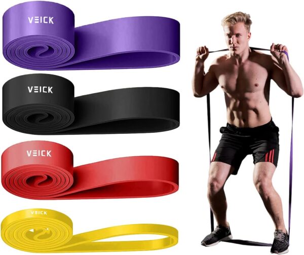 VEICK Resistance Bands for Working Out, Exercise Bands, Workout Bands, Pull Up Assistance Bands, Long Heavy Stretch Bands Set for Men and Women, Power Weight Gym at Home Fitness Equipment