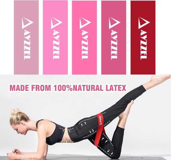 Resistance Bands for Working Out Women, Set of 5 Loop Bands for Exercise and for Workout with Free Carry Bag - Image 2