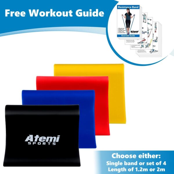 Exercise Bands for Physical Therapy | Resistance Band for Fitness, Yoga, Pilates | Long Resistance Bands for Working Out | Elastic Band for Exercise | Stretch Band - Image 2