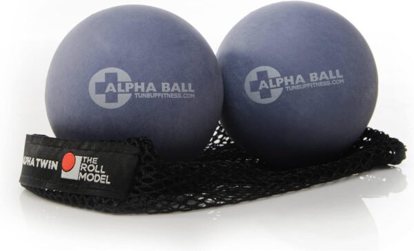 Tune Up Fitness – Alpha Twin Set in Tote | Larger Sized Yoga Massage Therapy Balls | Trigger Point Ball, Myofascial Release and Pain Relief for Upper & Lower Back, IT Band, QL, Hamstrings, Glutes